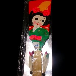 💥HANETSUKI - Vintage Souvenir Paddle Balll Game Set